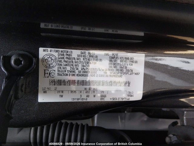 40086829 :رقم المزاد ، 1FADP3F26FL371457 vin ، 2015 Ford Focus Se مزاد بيع