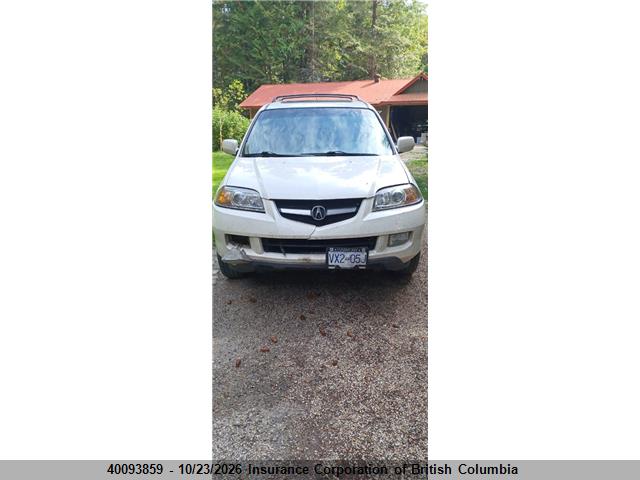 40093859 :رقم المزاد ، 2HNYD18955H000735 vin ، 2005 Acura Mdx مزاد بيع