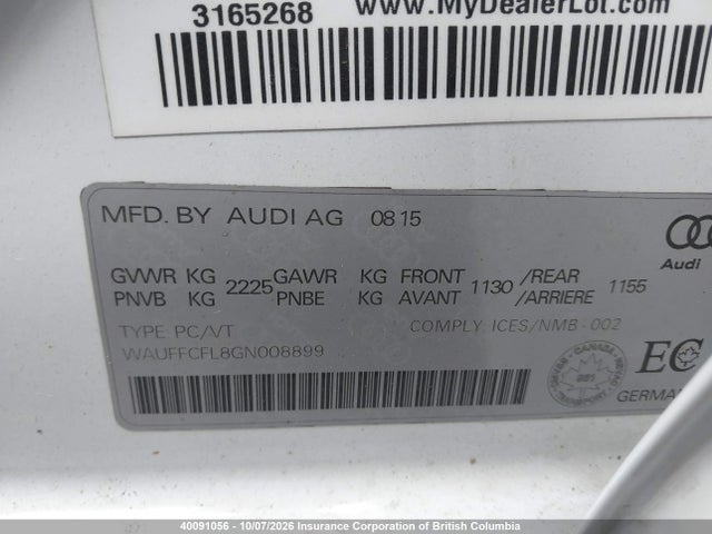 WAUFFCFL8GN008899 Audi A4 Progressiv Plus