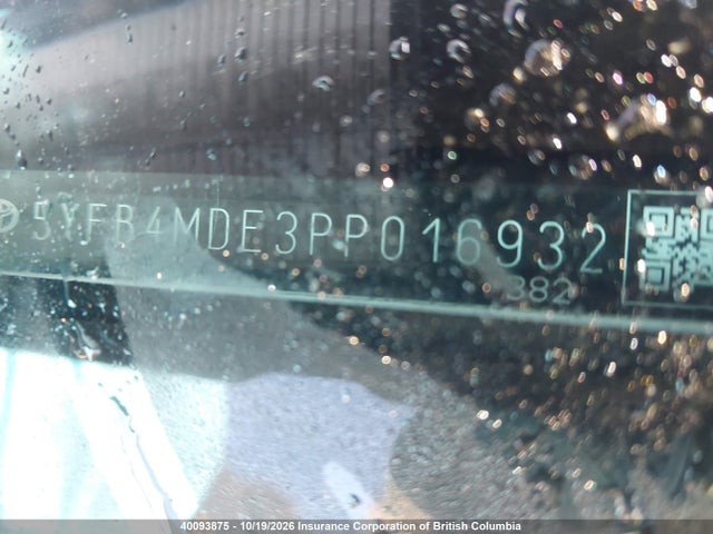 5YFB4MDE3PP016932 Toyota COROLLA LE