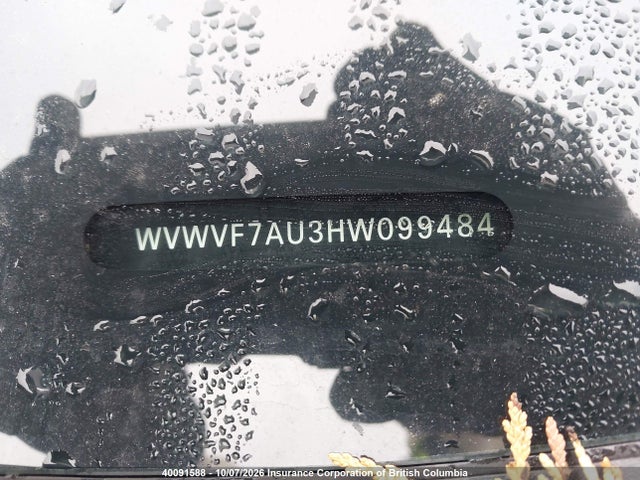 WVWVF7AU3HW099484 Volkswagen Golf R