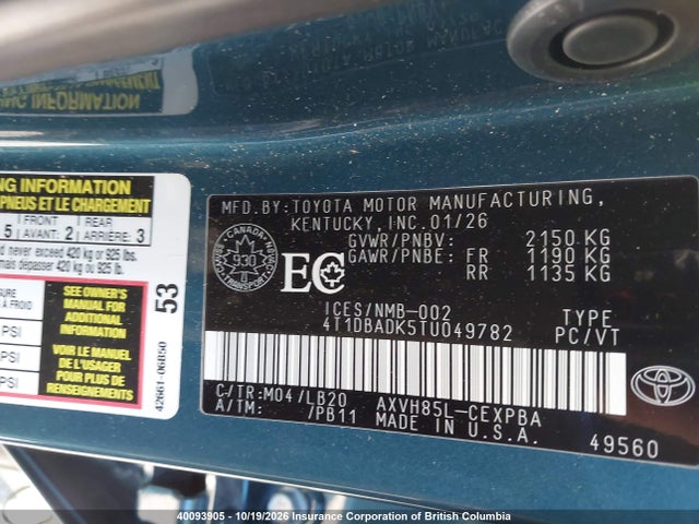 Toyota Camry 2026 4T1DBADK5TU049782 Image 9