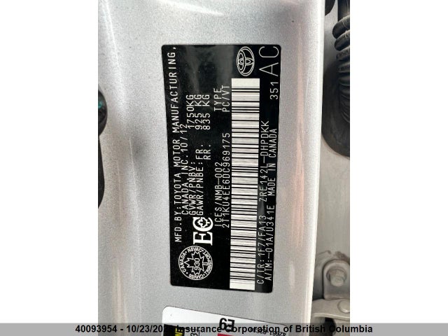 40093954 :رقم المزاد ، 2T1KU4EE6DC969175 vin ، 2013 Toyota Matrix مزاد بيع