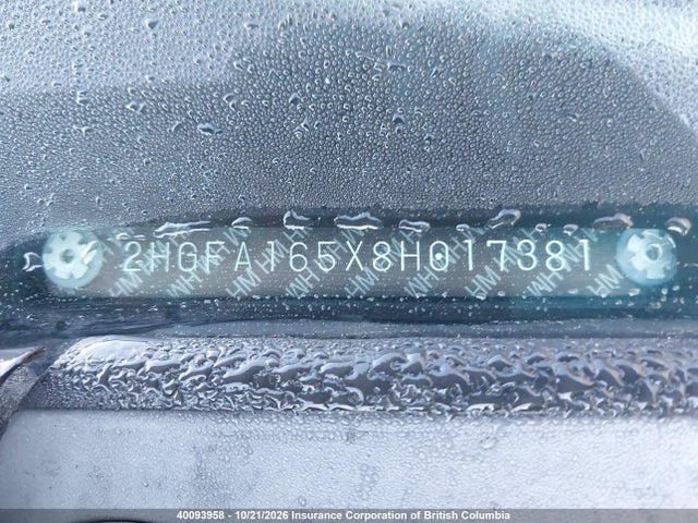 Продажа на аукционе авто 2008 Honda Civic, vin: 2HGFA165X8H017381, номер лота: 40093958