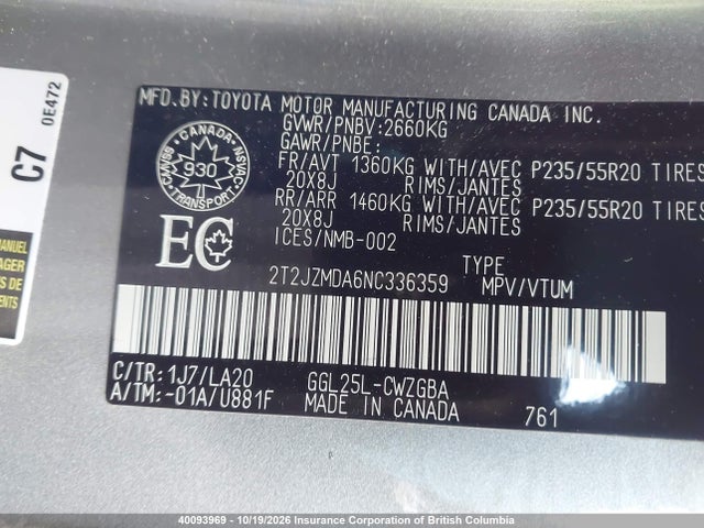 Lexus RX 350 2022 2T2JZMDA6NC336359 Image 9