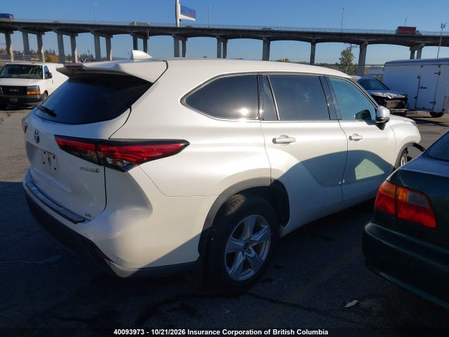 Toyota Highlander Hybrid Le 2021 5TDBBRCH4MS516616 Image 4