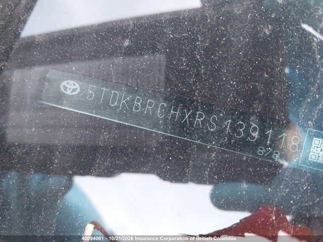 5TDKBRCHXRS139118 Toyota Highlander Hybrid Xle/hybrid Le