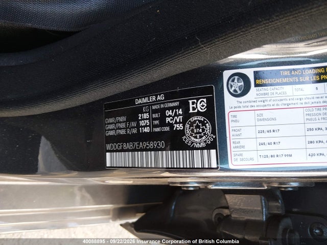WDDGF8AB7EA958930 Mercedes-Benz C 300 4matic