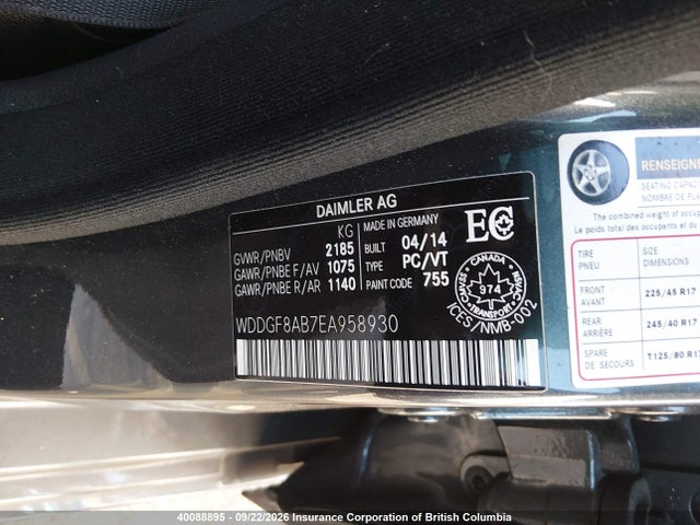 WDDGF8AB7EA958930 Mercedes-Benz C 300 4matic
