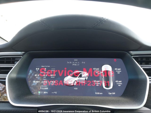 40094186 :رقم المزاد ، 5YJSA1E24HF231731 vin ، 2017 Tesla Model S مزاد بيع