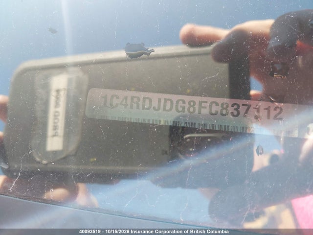 40093519 :رقم المزاد ، 1C4RDJDG8FC837112 vin ، 2015 Dodge Durango Limited مزاد بيع