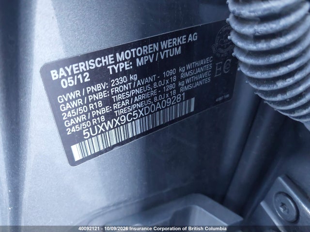 Продажа на аукционе авто 2013 Bmw X3 Xdrive28i, vin: 5UXWX9C5XD0A09281, номер лота: 40092121