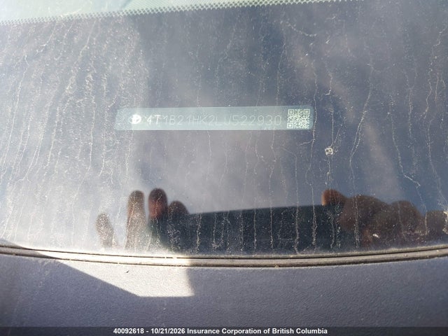 4T1B21HK2LU522930 Toyota Camry Xle/se
