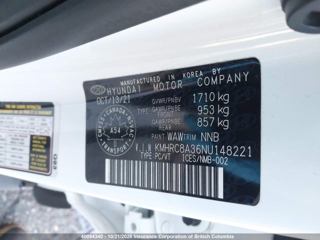 Hyundai Venue 2022 KMHRC8A36NU148221 Image 9