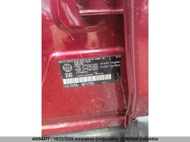 2T3BFREV5JW795608 Toyota RAV4