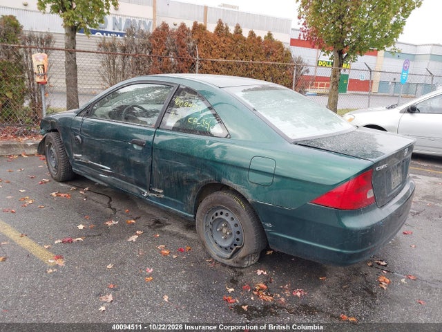 Продаж на аукціоні авто 2001 Honda Civic, vin: 1HGEM215X1L007605, номер лоту: 40094511