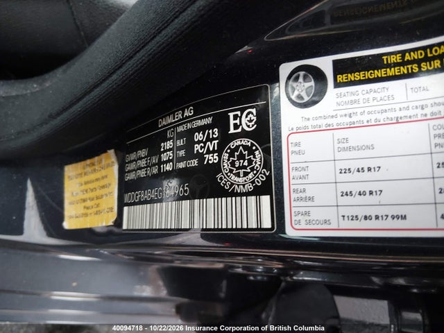 WDDGF8AB4EG164965 Mercedes-Benz C 300 4matic