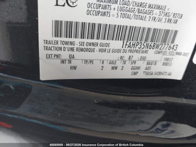 Продаж на аукціоні авто 2008 Ford Focus Se/sel/ses, vin: 1FAHP35N68W277643, номер лоту: 40085000