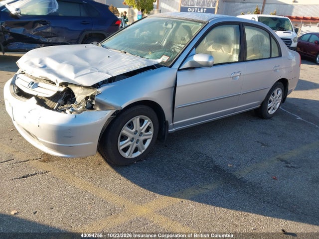 2003 Honda Civic მანქანა იყიდება აუქციონზე, vin: 2HGES16693H917554, აუქციონის ნომერი: 40094755