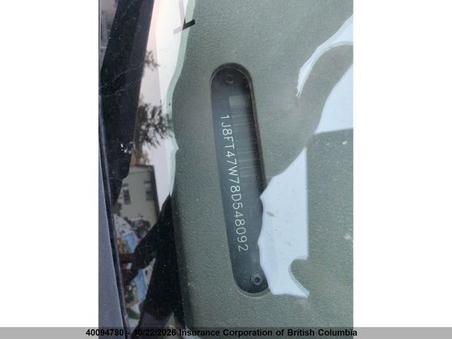40094780 :رقم المزاد ، 1J8FT47W78D548092 vin ، 2008 Jeep Compass Sport مزاد بيع
