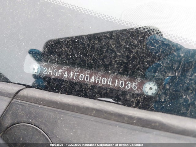 40094820 :رقم المزاد ، 2HGFA1F00AH041036 vin ، 2010 Honda Civic مزاد بيع