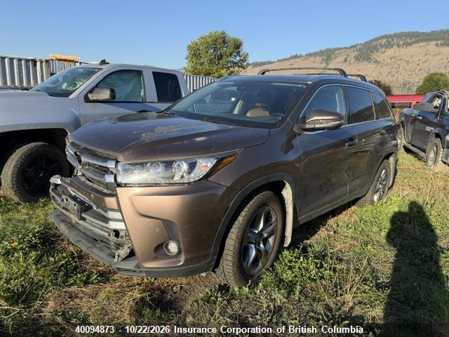 Aukcja sprzedaży 2019 Toyota Highlander Limited/ltd Platinum, vin: 5TDDZRFH2KS923959, numer aukcji: 40094873