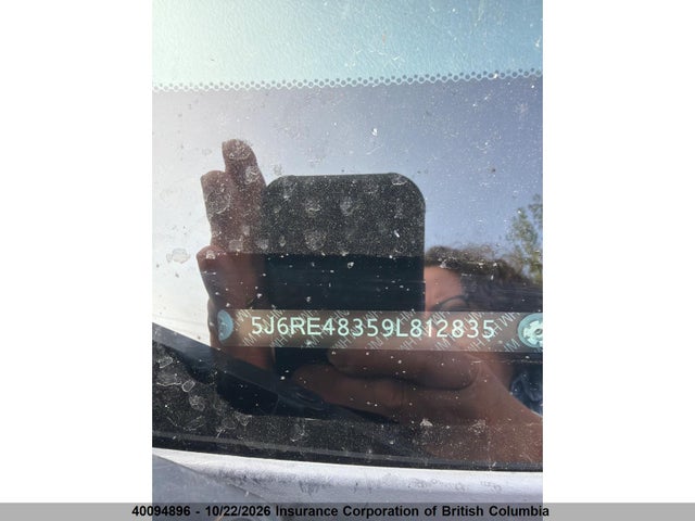 40094896 :رقم المزاد ، 5J6RE48359L812835 vin ، 2009 Honda Cr-v مزاد بيع