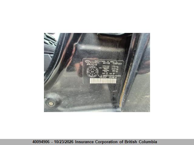 40094906 :رقم المزاد ، KMHDT45D59U744805 vin ، 2009 Hyundai Elantra Gl/gl Sport/gls/limited مزاد بيع