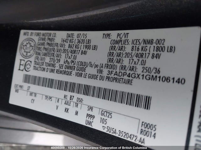 Ford FIESTA ST 2016 3FADP4GX1GM106140 Image 9