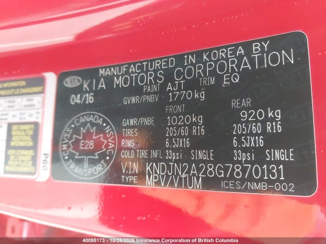 KIA Soul 2016 KNDJN2A28G7870131 Image 9