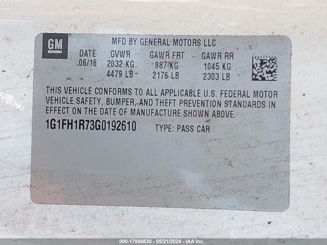Chevrolet CAMARO 2SS 2016 1G1FH1R73G0192610 Image 9