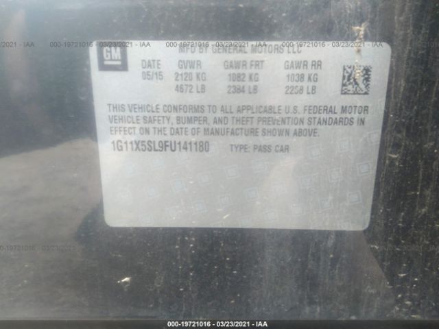 2015 CHEVROLET IMPALA 1G11X5SL9FU141180 Photo 8