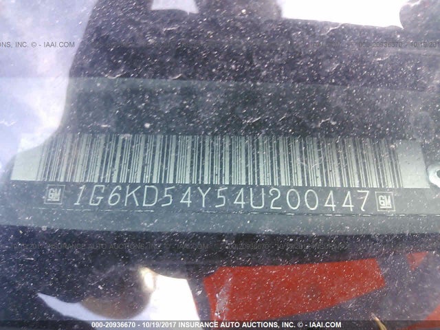 Cadillac Deville 2004 1G6KD54Y54U200447 Image 9