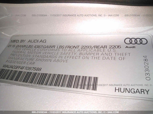 2015 AUDI A3 WAUACGFF4F1097588 Photo 8