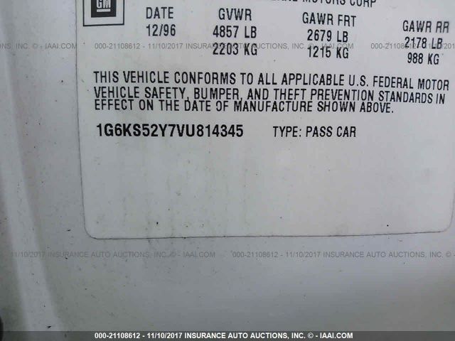 1997 CADILLAC SEVILLE 1G6KS52Y7VU814345 Photo 8