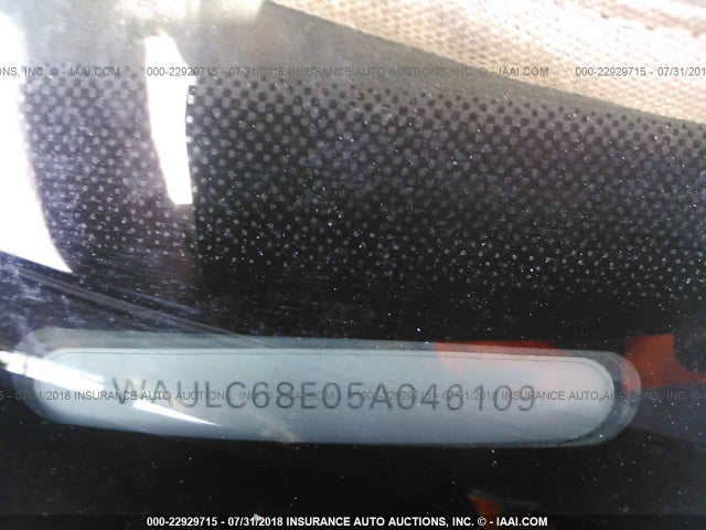 2005 AUDI A4 WAULC68E05A046109 Photo 8