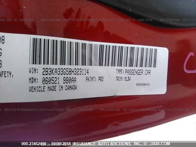 Dodge Charger Sxt 2008 2B3KA33G58H323114 Image 9