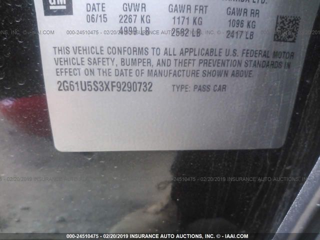 2G61U5S3XF9290732 Cadillac Xts W20 Livery Package