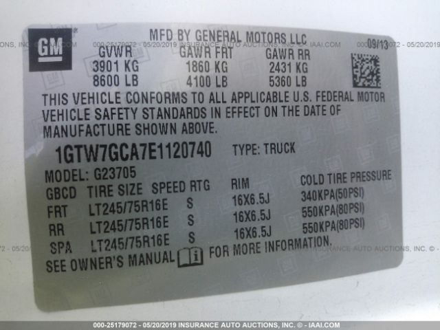 1GTW7GCA7E1120740 GMC SAVANA CARGO VAN