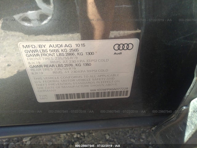 WA1D7AFP9GA077228 Audi Q5 Premium Plus