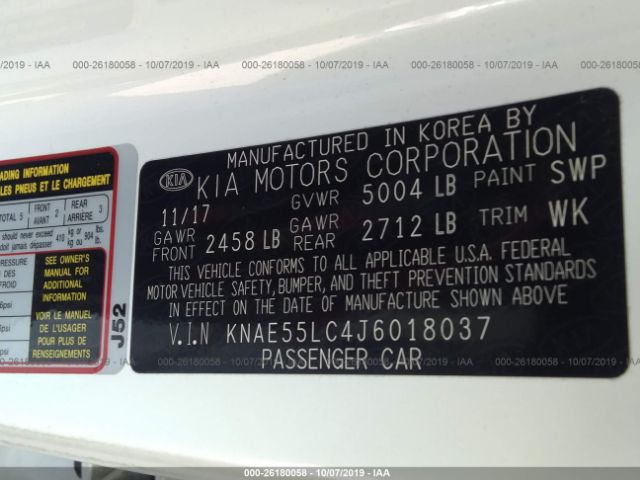 KNAE55LC4J6018037 KIA Stinger Gt2