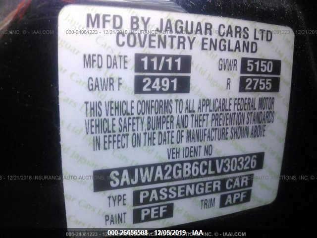 2012 JAGUAR XJ SAJWA2GB6CLV30326 Photo 8