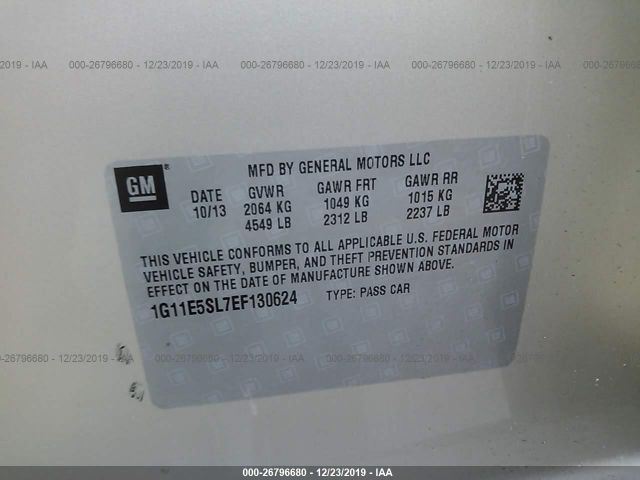1G11E5SL7EF130624 Chevrolet MALIBU 2LT