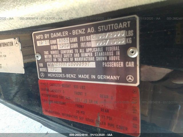 1982 MERCEDES-BENZ 300 WDBAB53A7CB000357 Photo 8