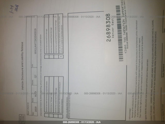 2019 AUDI Q7 WA1LAAF72KD045919 Photo 5