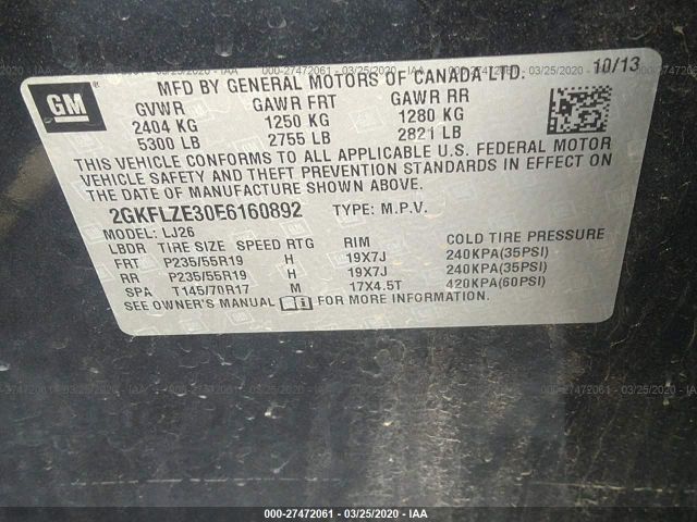 2GKFLZE30E6160892 GMC Terrain Denali