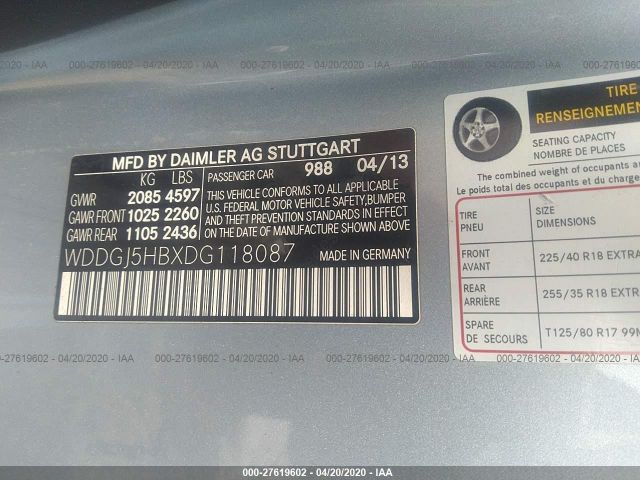2013 MERCEDES-BENZ C 350 WDDGJ5HBXDG118087 Photo 8