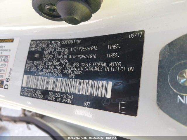 JTJBM7FX4J5184791 Lexus Gx Gx 460