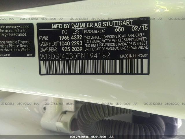 Фото: WDDSJ4EB0FN194182 - 9