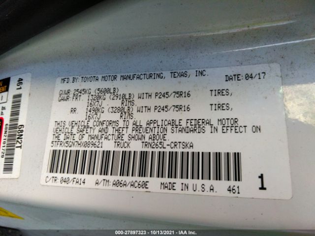 5TFRX5GN7HX089621 Toyota Tacoma Sr